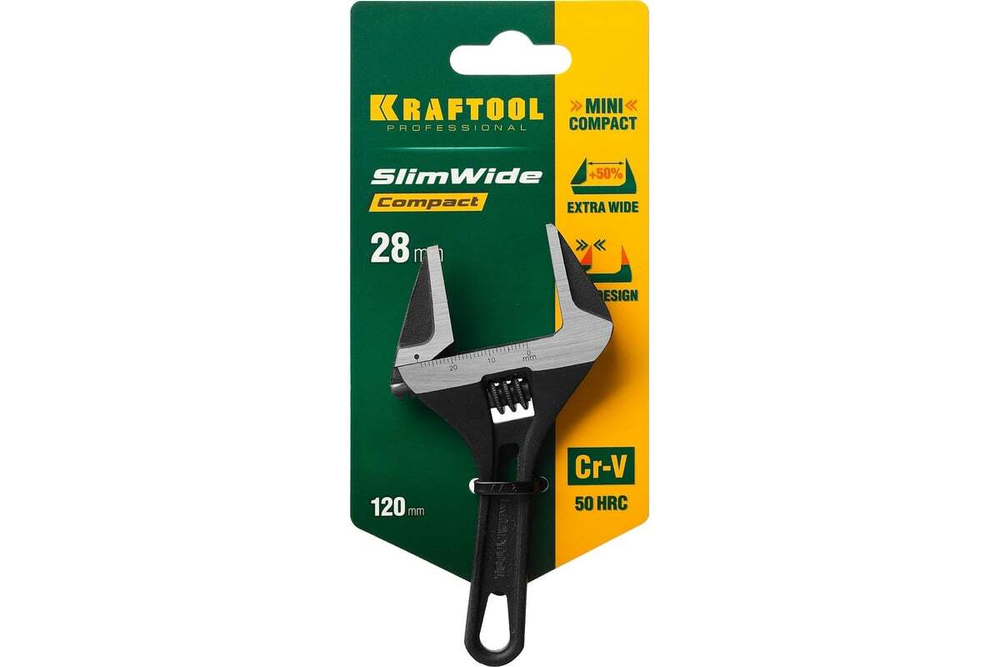 KRAFTOOL  SlimWide Compact, 120 / 28 мм, Разводной ключ (27266-15)
