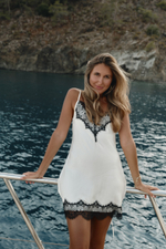 Комбине с кружевоми мини