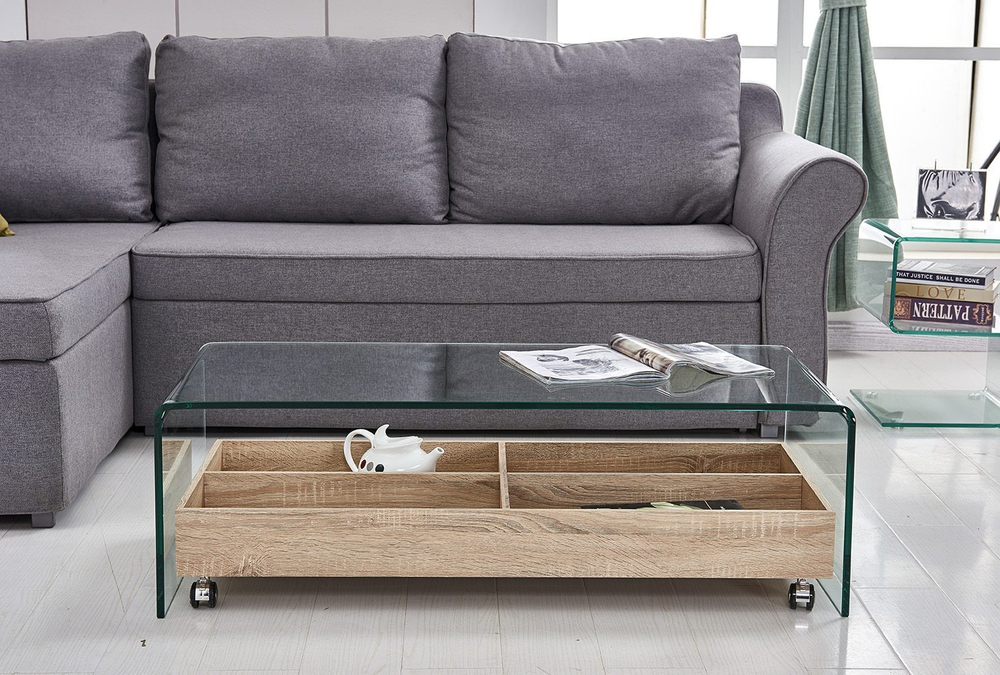 Стол журнальный F-GW606 прозрачный