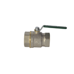 Кран шаровой латунь хром R250W Ду 50 Ру42 ВР рычаг зеленый Giacomini R250WX028