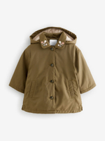 Куртка с флисовой подкладкой и капюшоном для девочки Next Q81-871, Хаки