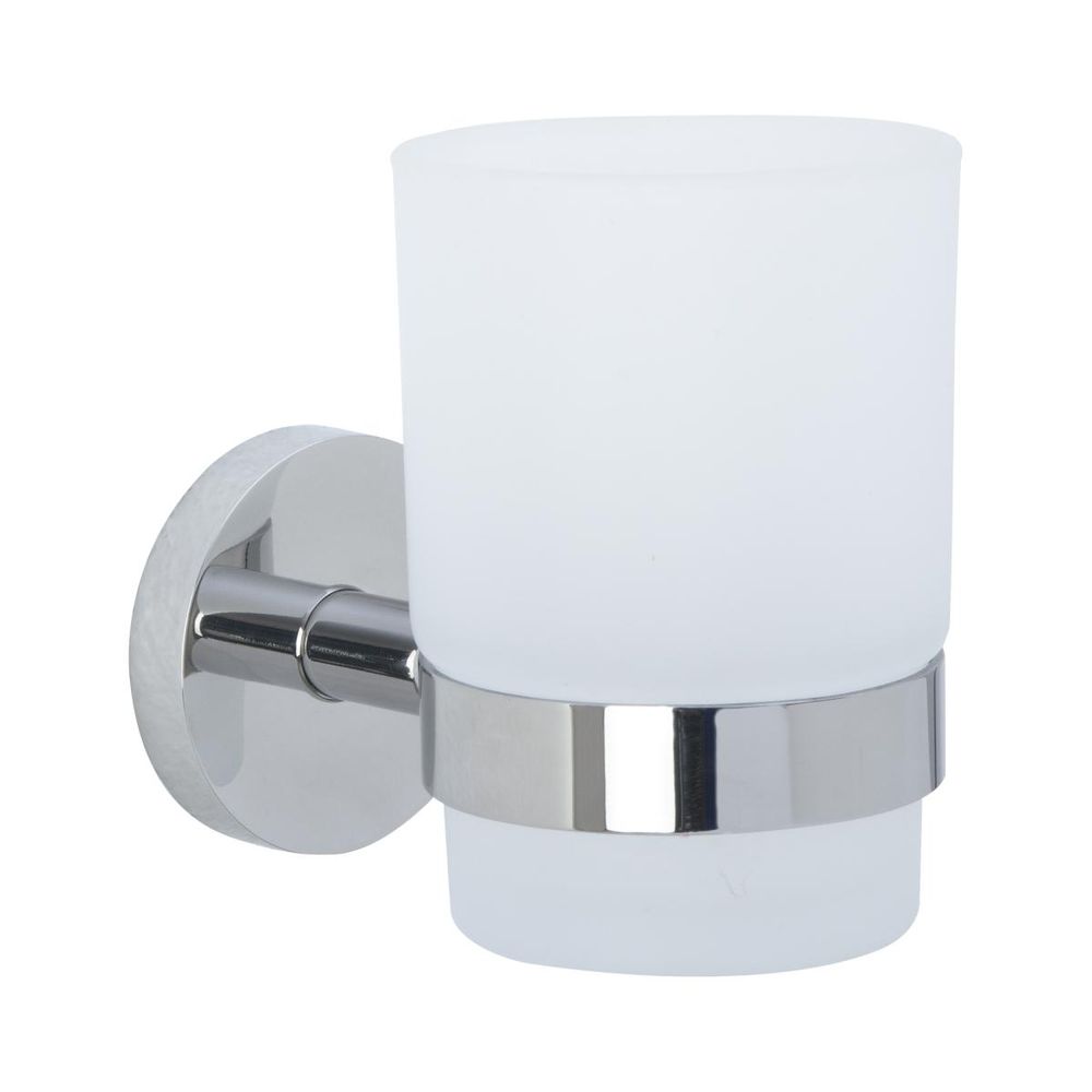 Стаканчик для зубных щеток стекло/нерж. сталь NIZA 16861.B глянцевый