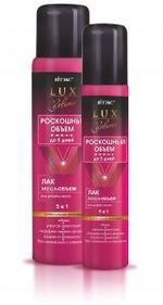 Витэкс LUX VOLUME РОСКОШНЫЙ ОБЪЕМ ЛАК Mega-Объем до 5 дней для укладки волос СУПЕРСИЛЬНОЙ фиксации 5в1 500 мл