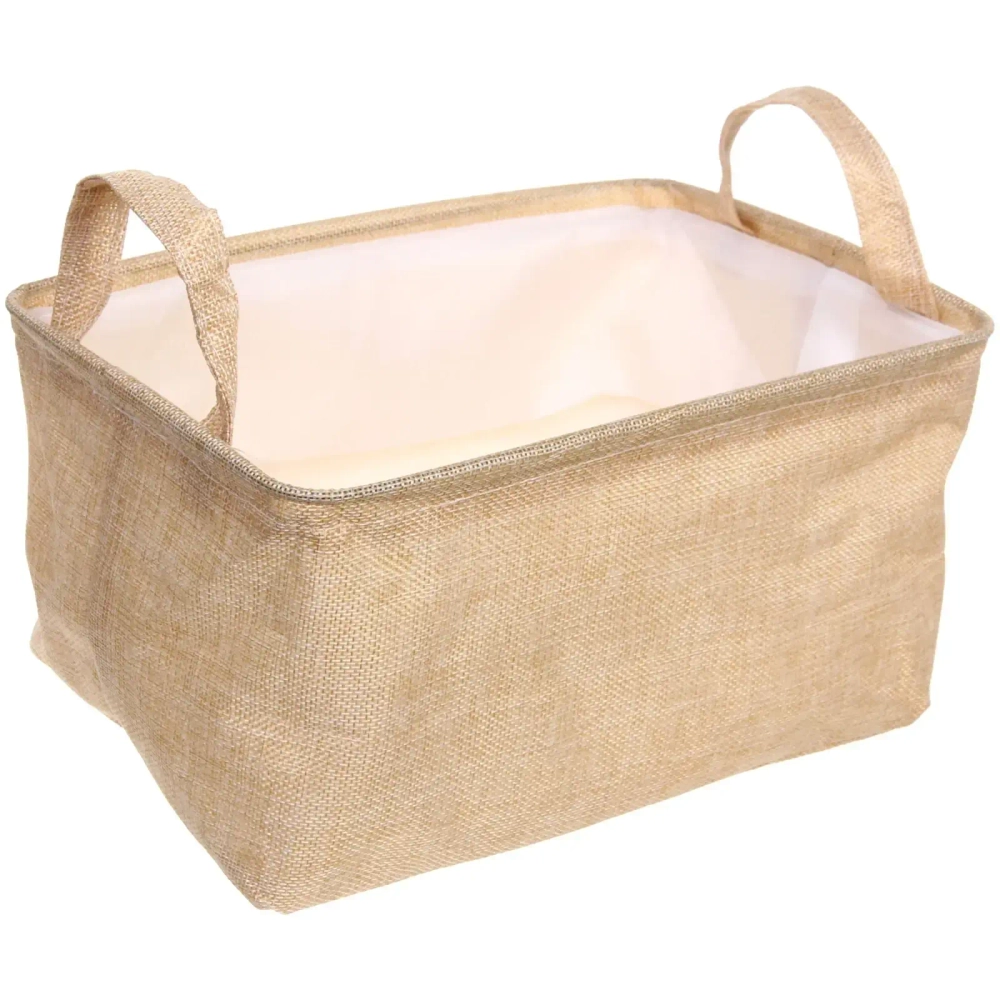 Коробка для хранения вещей с ручками «ВЕСТА», цвет бежевый, 30*20*13см