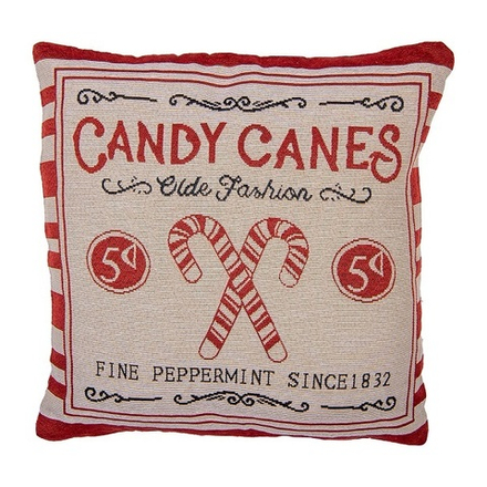 Наволочка декоративная "Карамельные трости" 44x44см 35% Хлопок, 65% Полиэстер