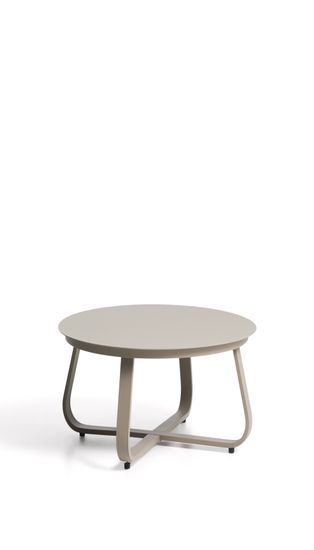 Уличный столик Tamaris из алюминия цвета таупе Ø80 см