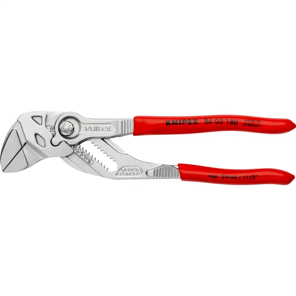 Клещи переставные-гаечный ключ хромированные 180 мм Knipex 86 03 180