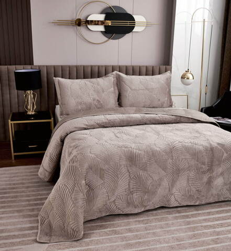 Покрывало 160х220 и наволочка 50х70 Sofi De MarkO Ноэль бежевое