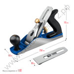 ЗУБР 250х60 мм, №4, Двойной металлический рубанок (18505-25)