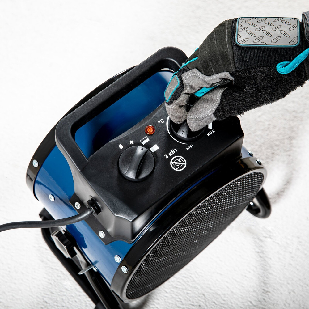 СИБРТЕХ Тепловая пушка, керамический нагреватель K3, 3 режима, 230В, 1500/3000 Вт// 96404