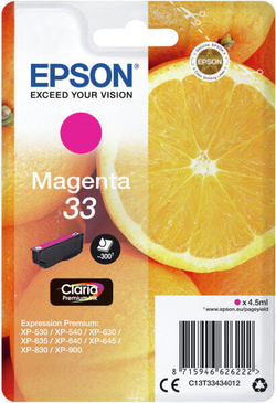 Картридж струйный пурпурный 1 шт Epson C13T33434022