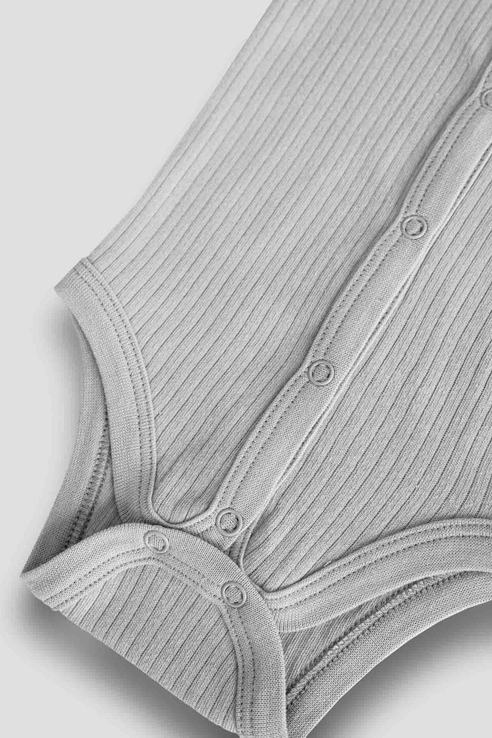 Боди с коротким рукавом на кнопках, Серый