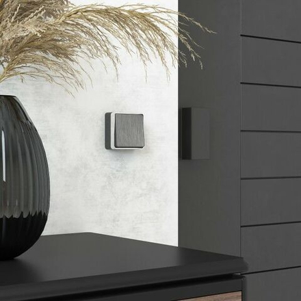 Выключатель одноклавишный Gallant (графит рифленый)