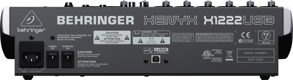 МИКШЕРНЫЙ ПУЛЬТ BEHRINGER XENYX X 1222USB