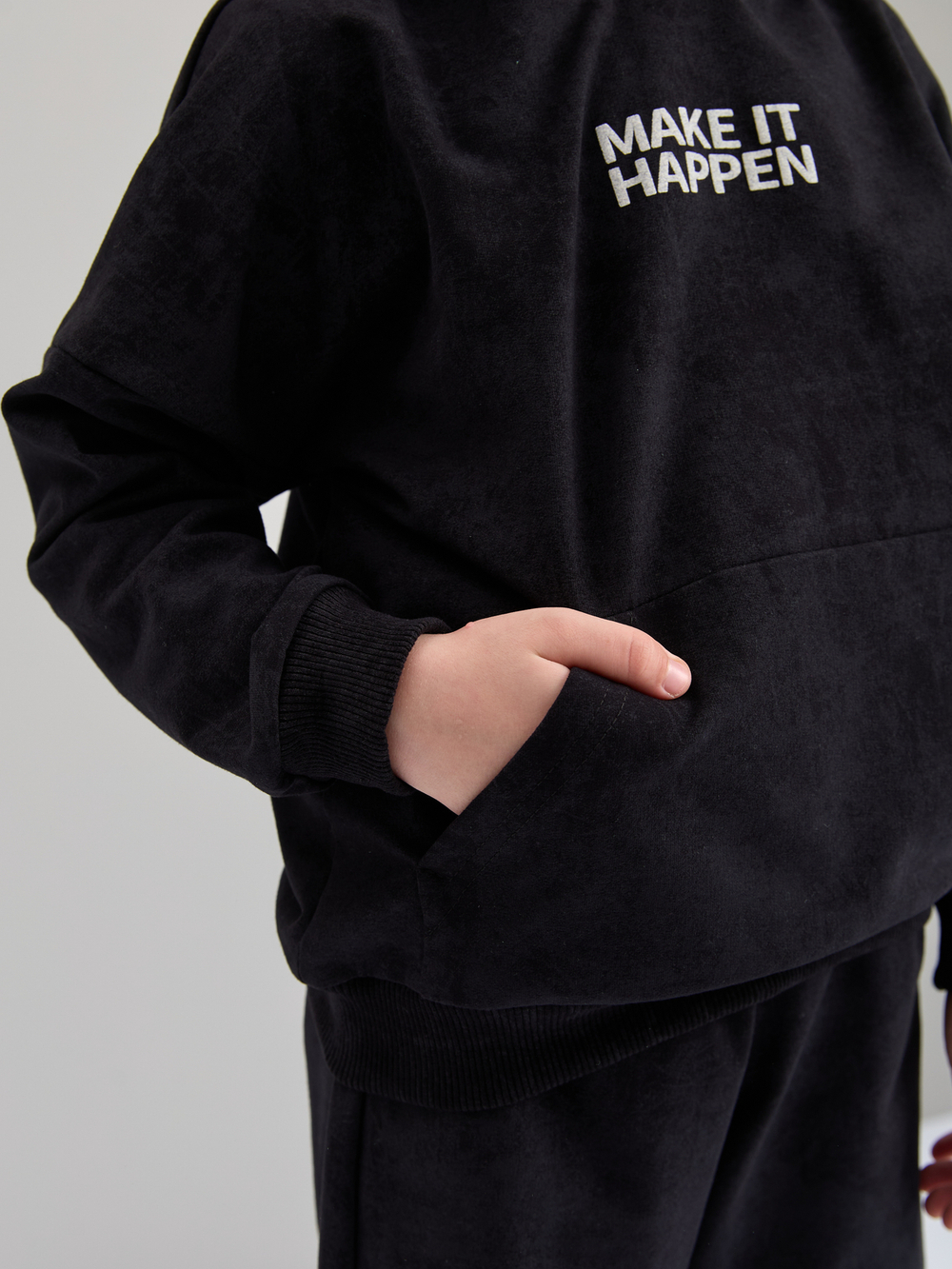 Детский костюм с брюками дКБ-32/варенка-черный-п