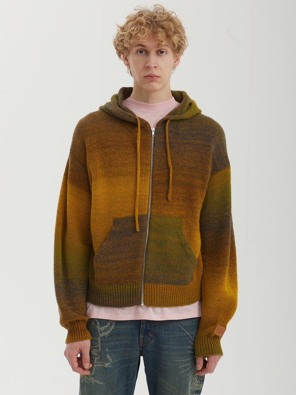 Мужская Толстовка Space Dye Temple Knit Zip