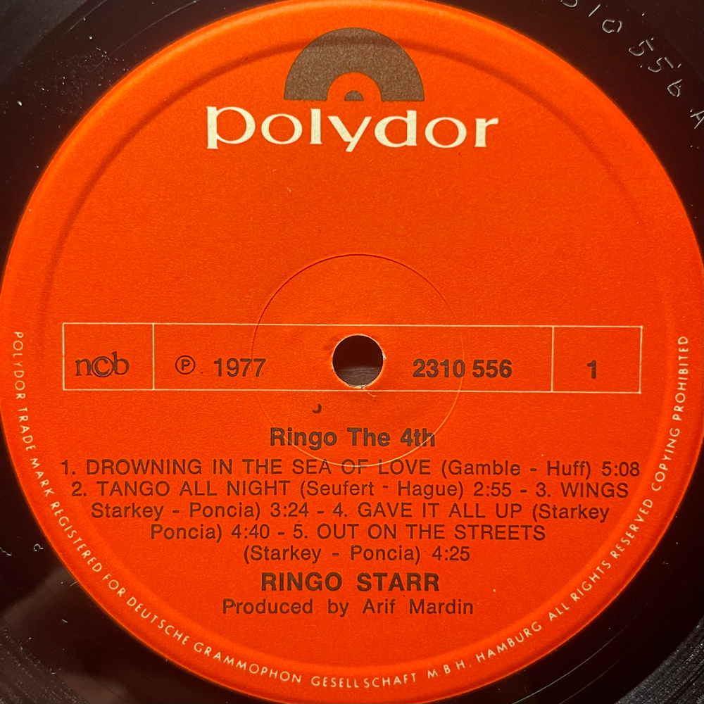 Ringo Starr ‎– Ringo The 4th (Скандинавия 1977г.)