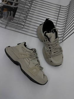 Кроссовки женcкие экокожа арт. 835-12 цвет "бежевый"