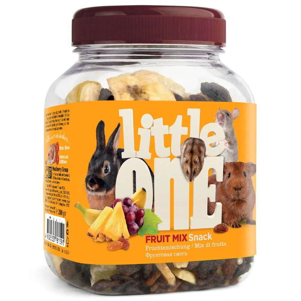 Лакомство для всех видов грызунов Фруктовая смесь, 200г Little One
