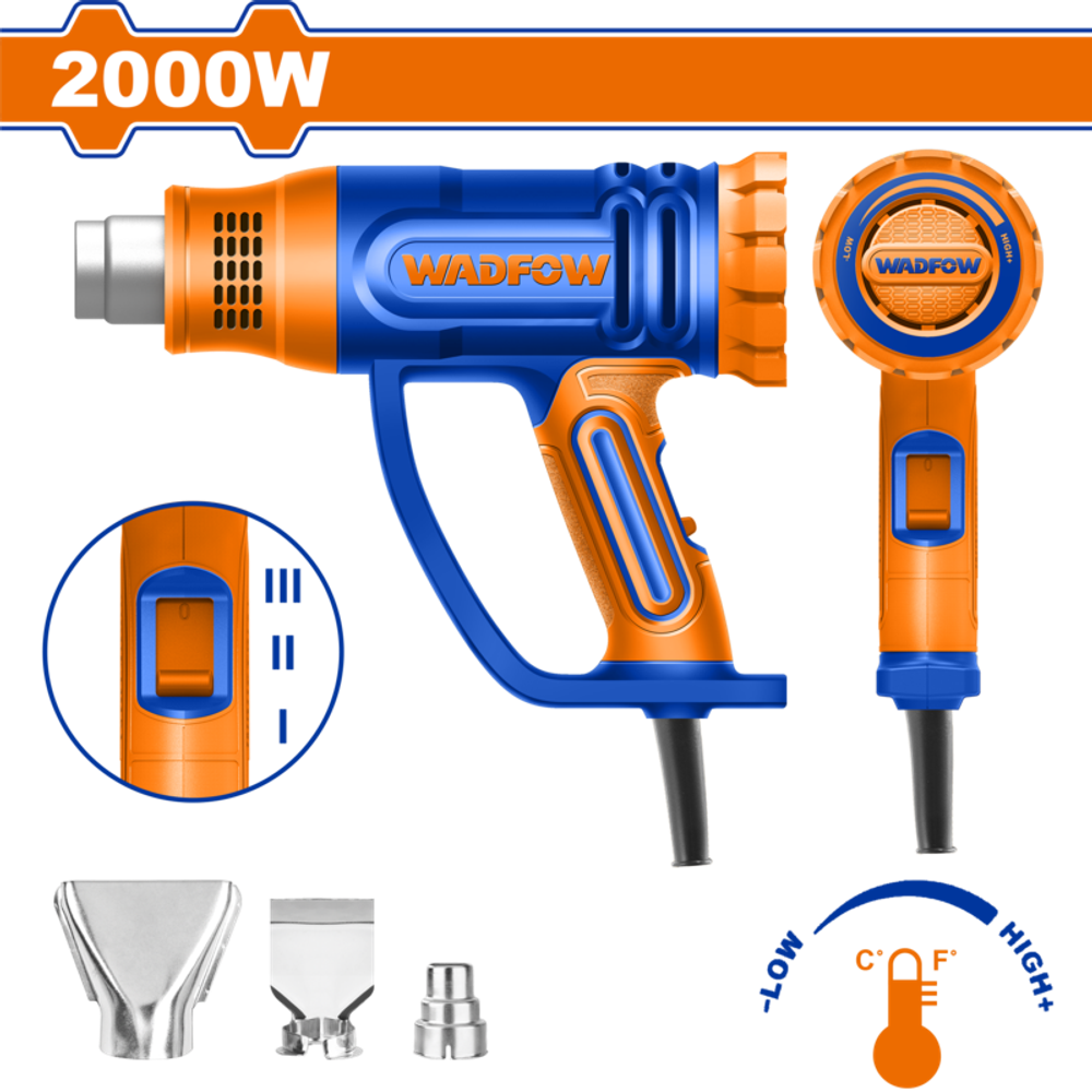 Фен технический 2000 Вт (10) WADFOW WHG1520