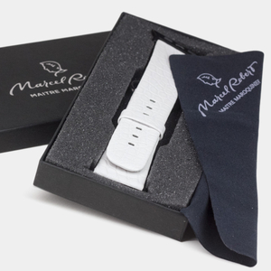 Ремешок для Apple Watch 44/45/46 mm из кожи аллигатора, белого цвета