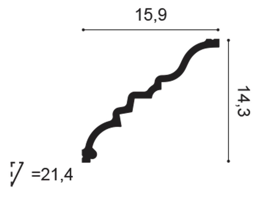 Карниз потолочный C327