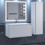 Тумба с раковиной Uperwood Next Premium подвесная, 80 см, белая, 1 ящик