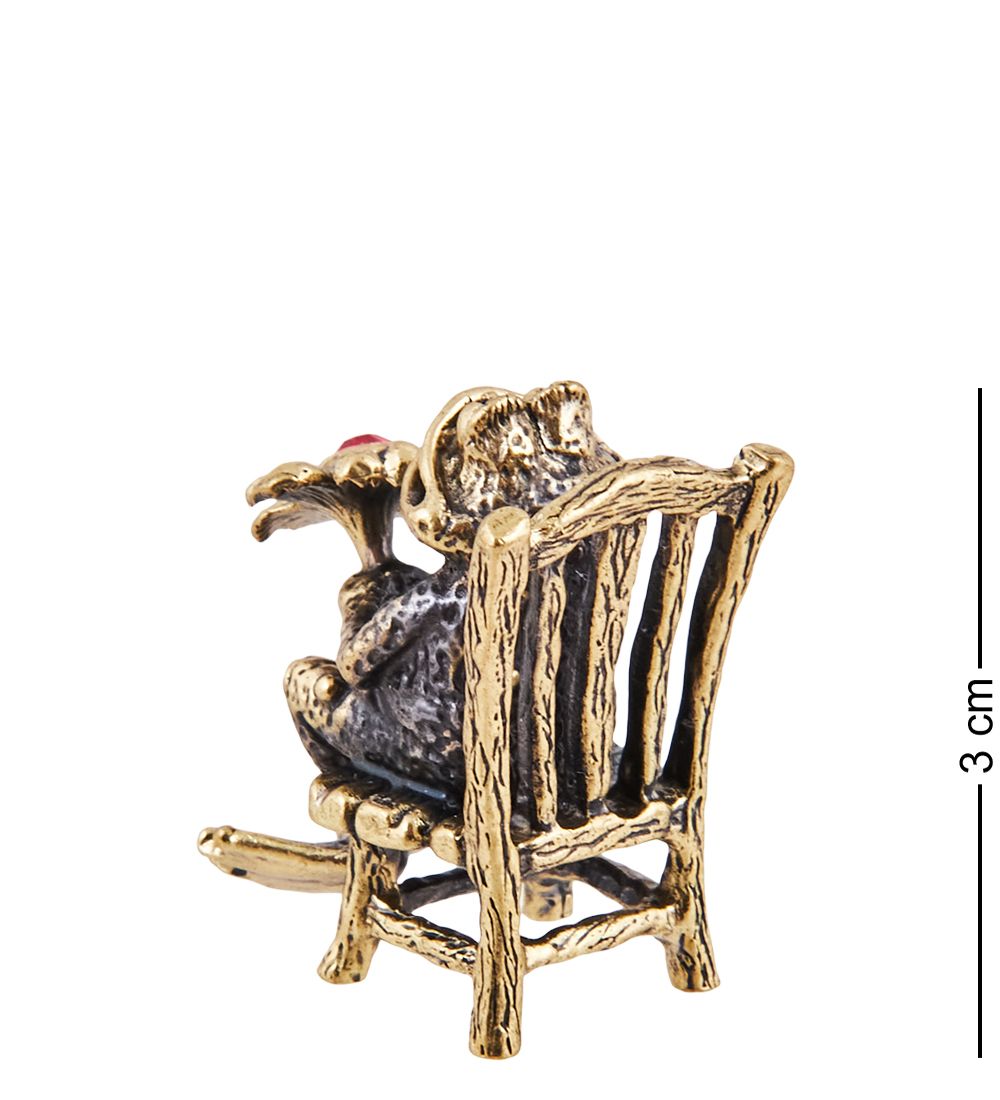 Народные промыслы AM-3688 Фигурка «Лягушка Кавалер в ожидании» (латунь)