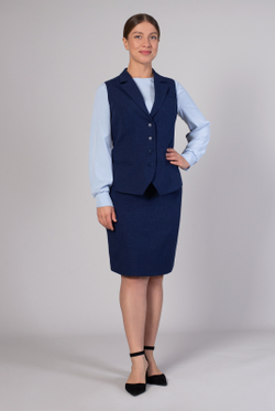 Жилет женский 4072зп, темно-синий #38ТС064072зп