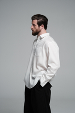 Рубашка льняная | ivory