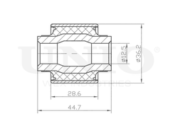 Сайлентблок заднего продольного рычага UNIO RMP-20323