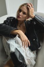 Кольцо с подвеской желтой каплей