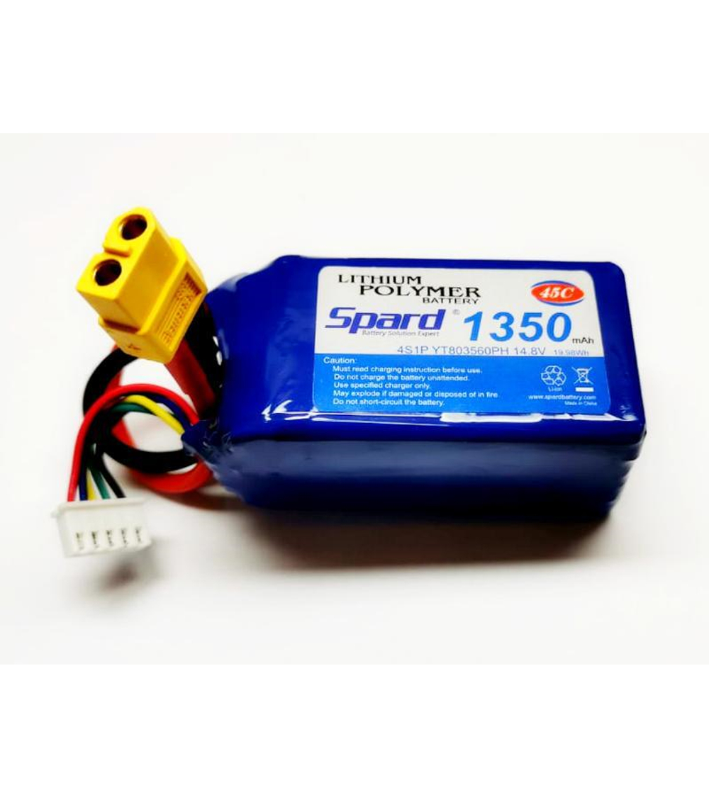 Аккумулятор Li-Po Spard 1350mAh, 14,8V, 45C, XT60