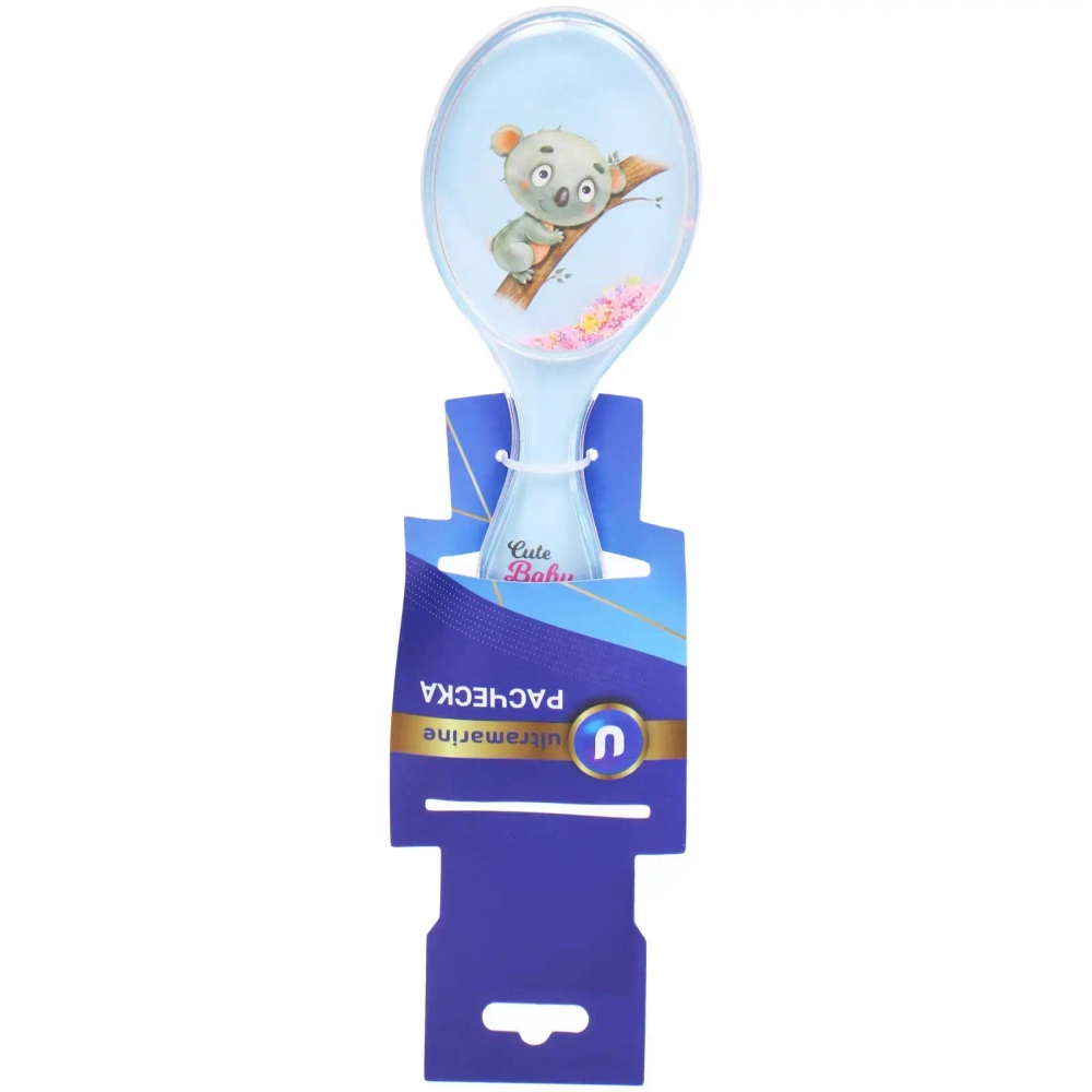 Расческа массажная детская «ФРАТТИ БУМ», коала Эдди, форма овал, 14,5*5,5см (блистер Ультрамарин)