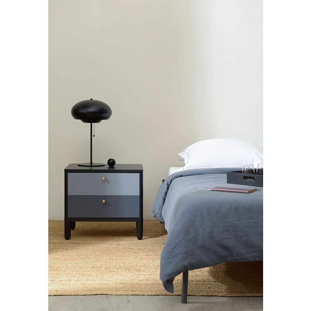Тумба прикроватная LATITUDE Saga, Hordur, 55х40х50 см, черная