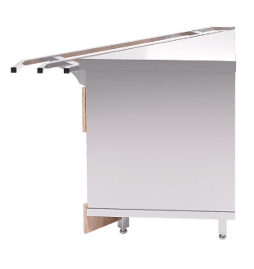 Прилавок нейтральный REFETTORIO RU10A90 угловой внешний 90 градусов