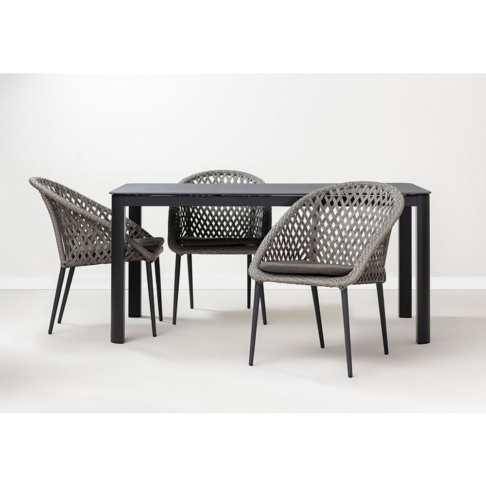 Стол обеденный Leif, 160х90 см, темно-серый