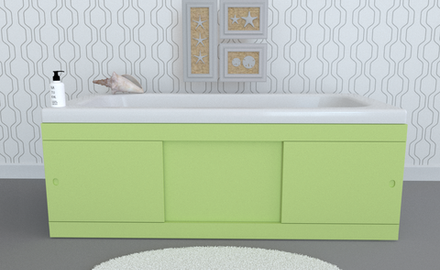 Экран под ванну раздвижной TR-4-218 светло-зеленый матовый soft touch