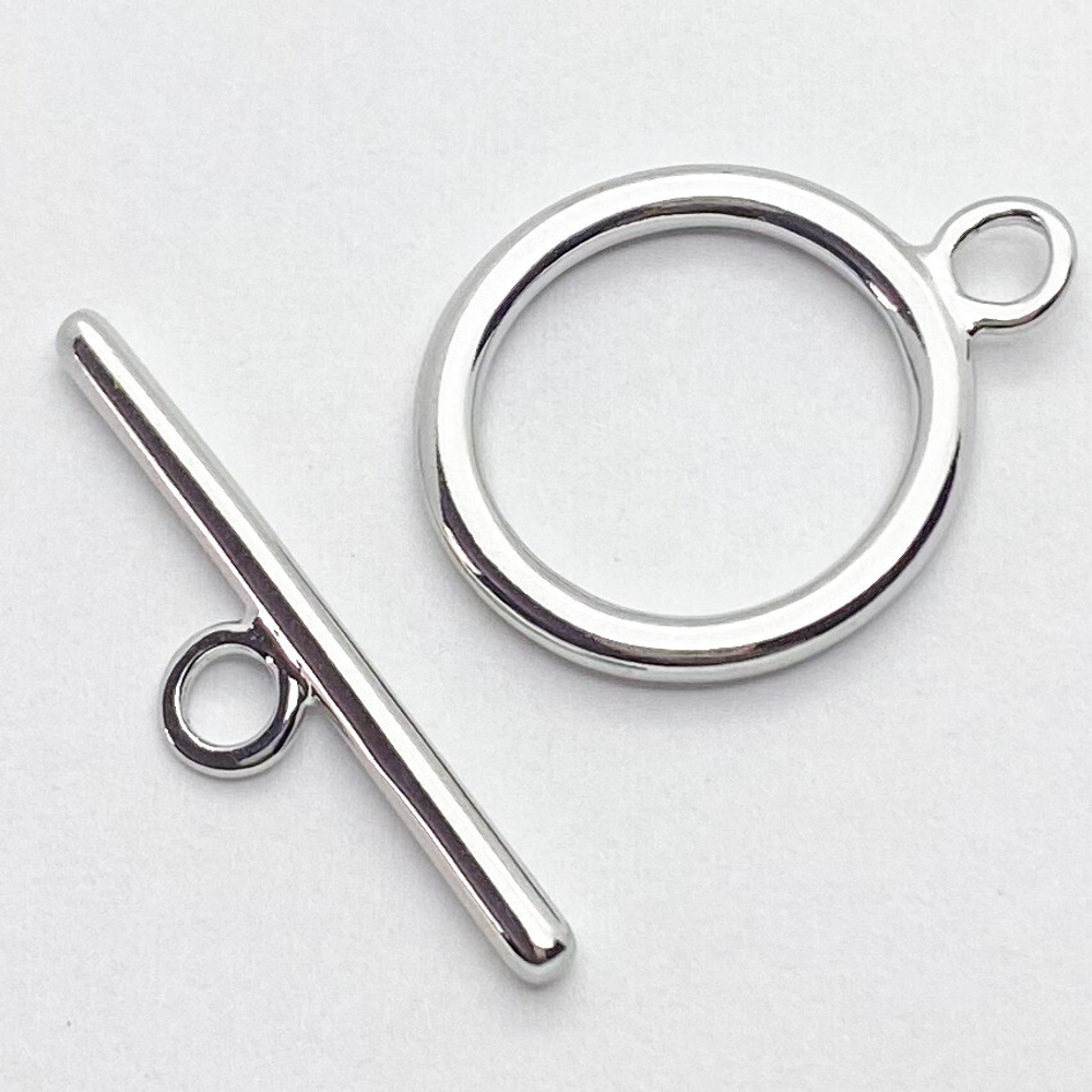 Замок-тоггл, цвет серебро, размер 22*17 мм, цена за 1 шт