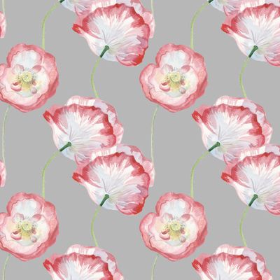 Бесшовный принт c маками