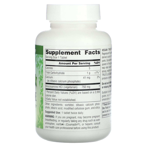 Source Naturals, Vegan True, глюкозамин, 60 таблеток