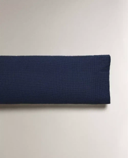 ZARA HOME НАВОЛОЧКА ИЗ ХЛОПКА С ТКАНЫМ УЗОРОМ, СИНИЙ