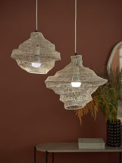 Светильник подвесной Vinger, Ø34х35 см, бежевый