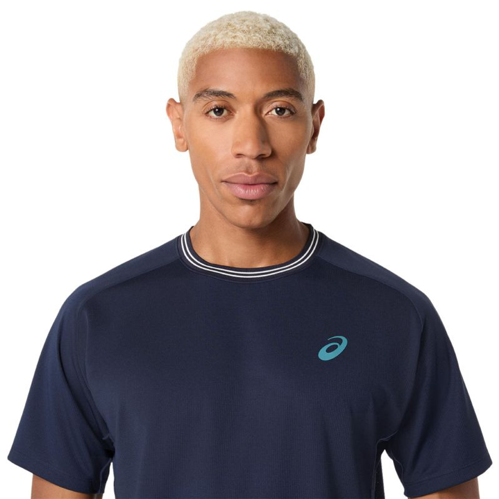 Мужская теннисная футболка Asics Game Short Sleeve Top - midnight