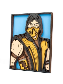 3D картина по номерам Скорпион Mortal Combat