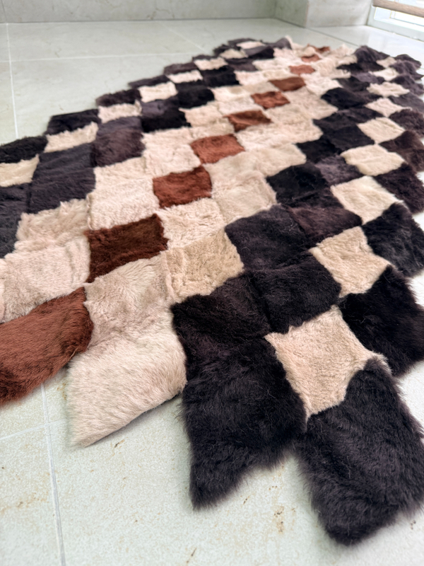 Меховой Коврик прикроватный накидка на кресло из овчины