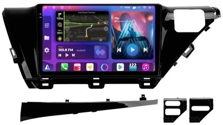 Магнитола для Toyota Camry 70 2017-2021 (без JBL) - FarCar BM1069M монитор 10.36" QLED на Android 14, TS10, 4+32Гб, CarPlay, 4G SIM-слот