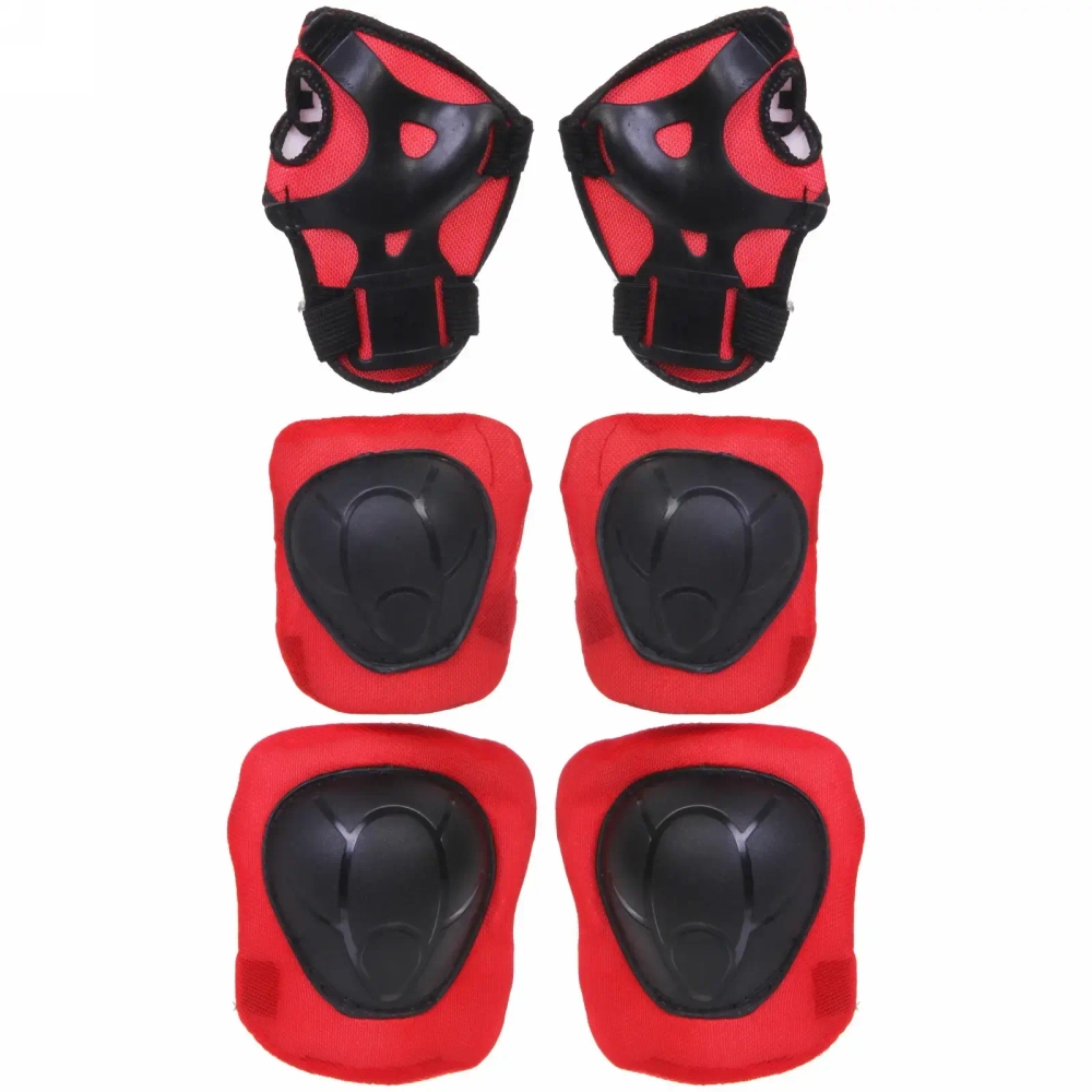 Защита комплект универсальный KL-221 (колени,локоть,кисть,4-7 лет) цв.красный
