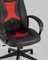 TopChairs ST-CYBER 8 RED ткань/экокожа черный/красный