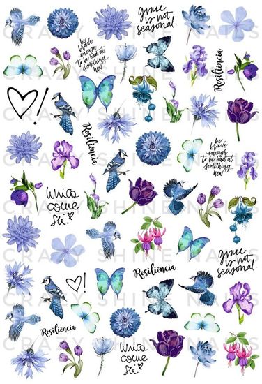 Слайдер-дизайн Crazy Shine Nails mini: Ирисы